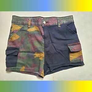 Half Camo / Half Black Shorts